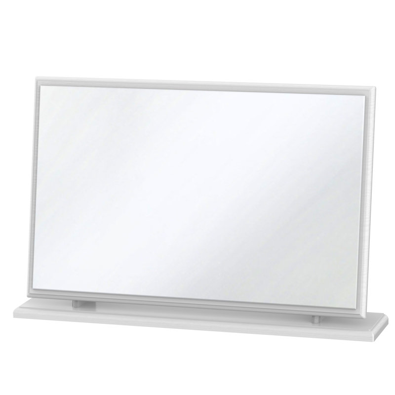 Fully Assembled Meansville Accent Mirror, White