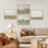 Ensemble de 4 pièces d'art mural encadré paysage biblique - Versets de la Bible avec impressions de paysages de campagne pour une décoration intérieure