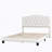 Upholstered Platform Bed with Saddle Curved Headboard and Diamond Tufted Details-1027280989