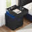 Nightstand with Hidden Gun Storage, 17.7"W LED Bedside Table with Fast-Charging Outlets