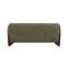 Canapé deux places capitonné bouclé - 160 x 81 x 69 cm - Bouclé, Bois massif - 1 pièce - Canapé deux places - Vert olive - Revêtement bouclé-269370544