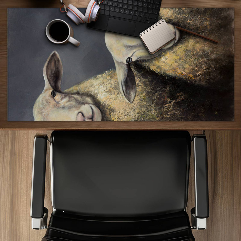 Two sheeps - 15.75"x31.50" Desk mat