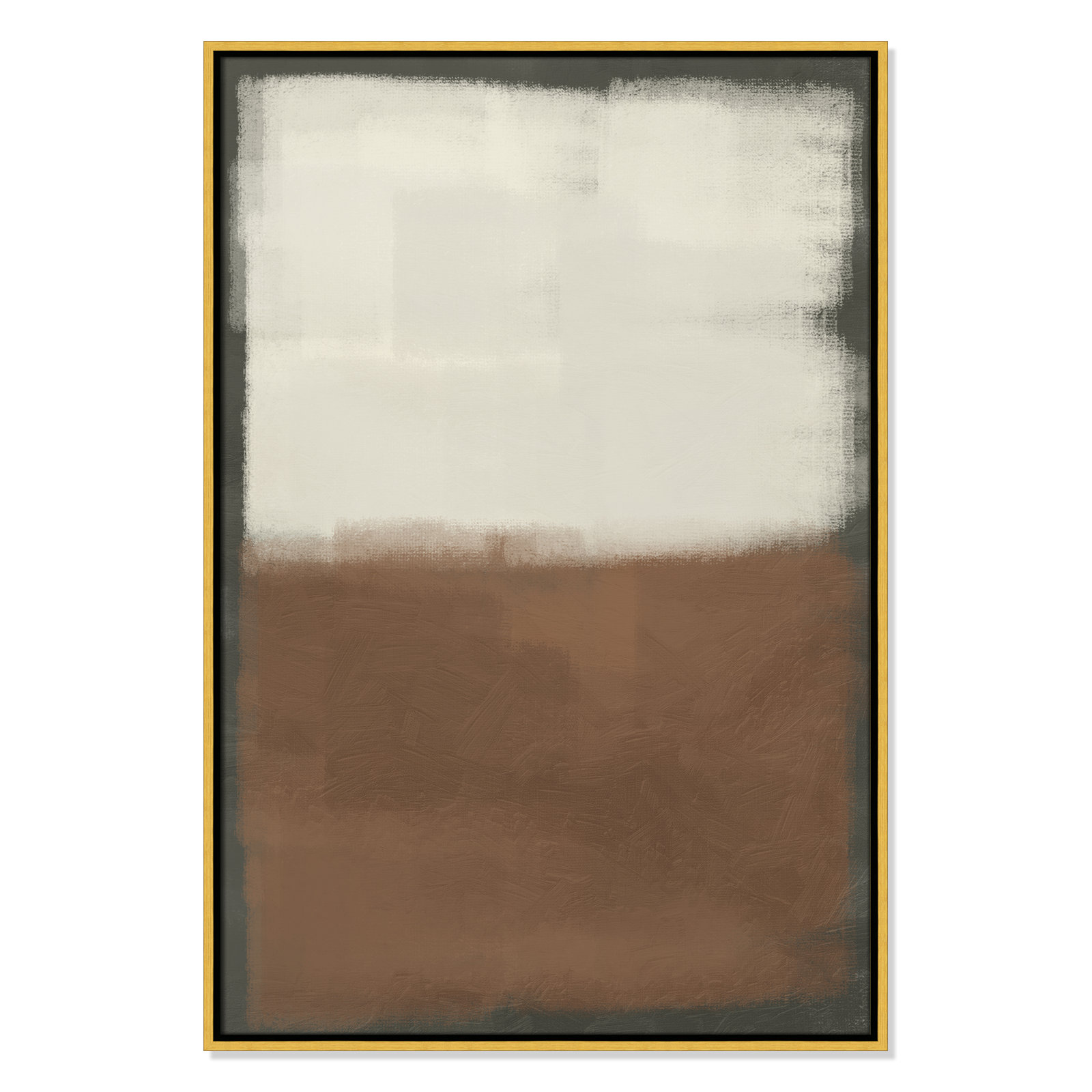 Alabaster Burst 2 - Floater Frame Print on Canvas, Gold , 37.5" H x 25.5" W x 2" D