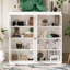 Armoire de rangement modulaire à 4 portes en verre trempé empilable
