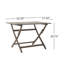 Ensemble repas d'extérieur 5 pièces en bois d'acacia avec table pliable et chaises, finition grise-129691494