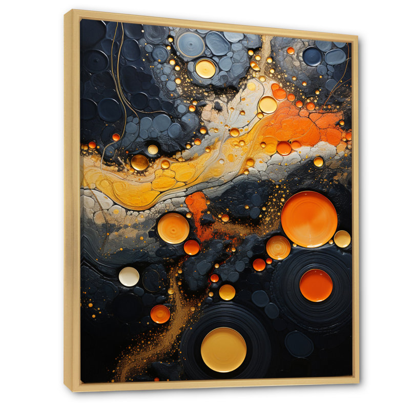 Geyser Geothermal Wonders Collage III - Art mural abstrait sur toile, H 44 po x l 34 po x P 1,5 po, Cadre naturel flottant