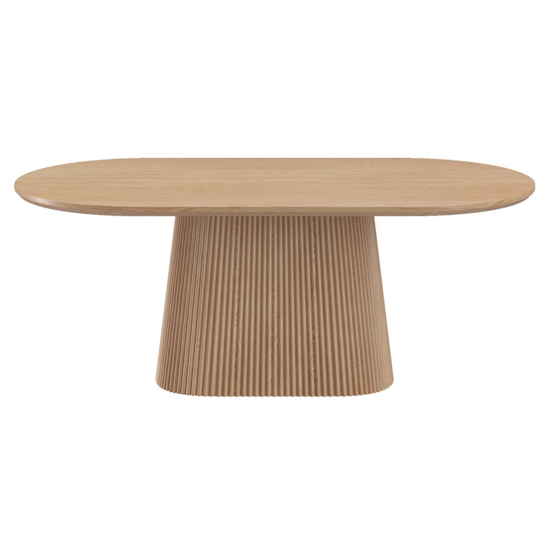 Table de salle à manger ovale Mid-Century, Brun