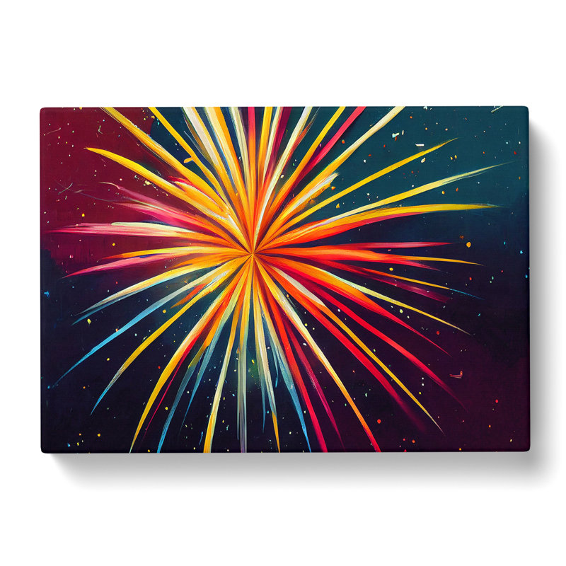 Blooming Fireworks - Wrapped Canvas, 50cm H x 76cm W x 3cm D