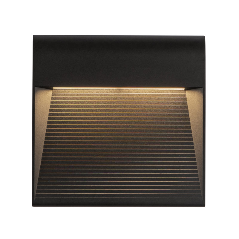 Casa - Light LED Outdoor Wall Light, Black, 8.25" H x 8.25" W x 1" D