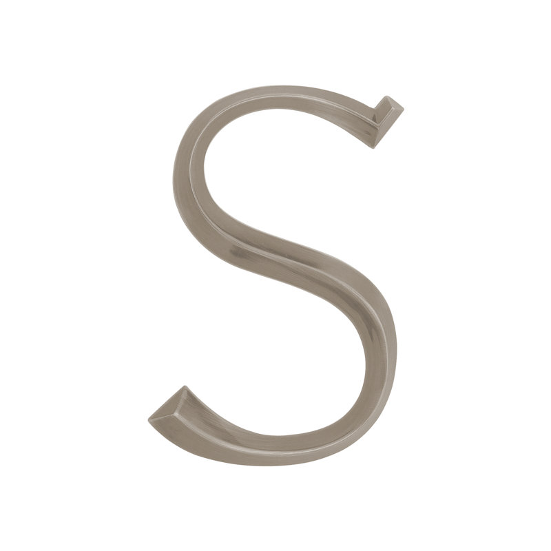 6 po  lettre de maison Classic, Nickel, S