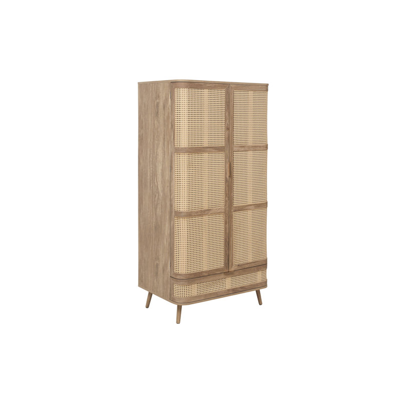 Alleyah 2 Door Manufactured Wood Wardrobe, Oak