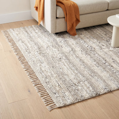 Benjamin Natural Ivory Hand-Knotted Wool Rug