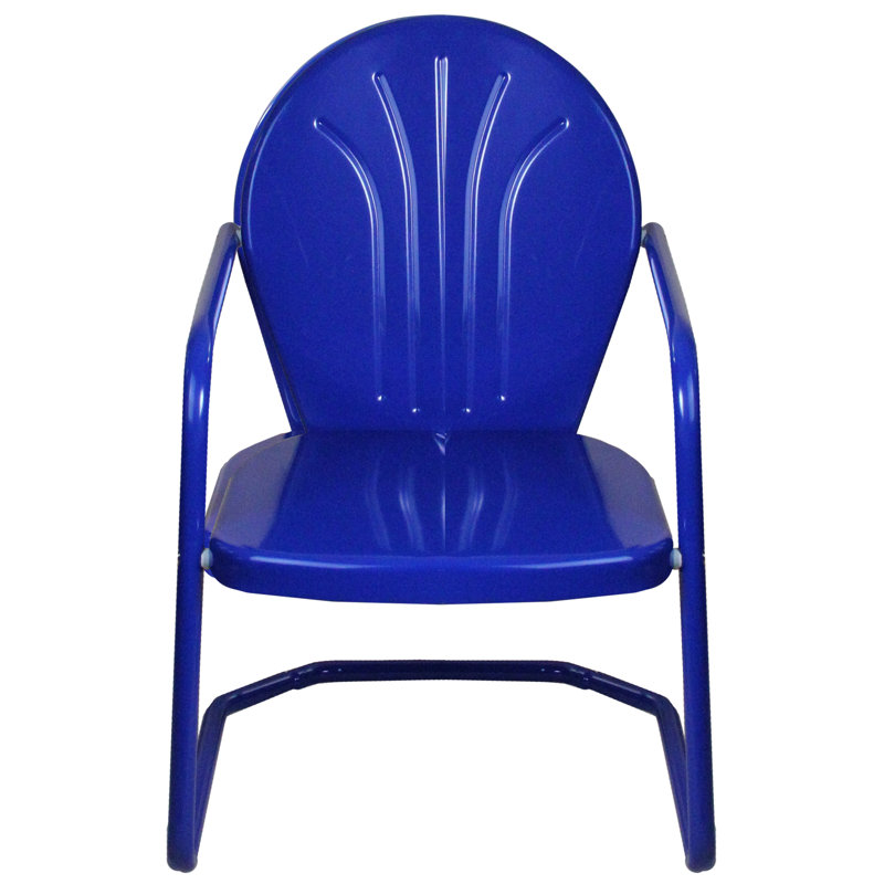 Fauteuil tulipe rétro d'extérieur 34 pouces, Marine
