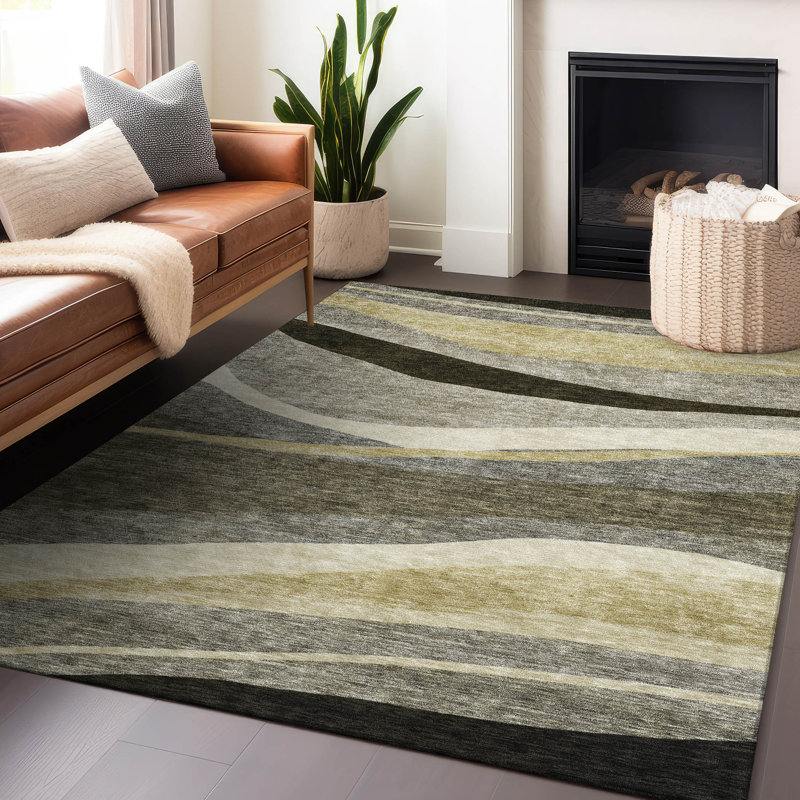 Tapis taupe intérieur / extérieur Athena , 2'3" x 7'6"