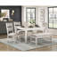 Banc décontracté moderne avec siège rembourré gris et finition blanc antique, 48 pouces de long, 16 de large, 19,5 de haut, capacité de 300 lb