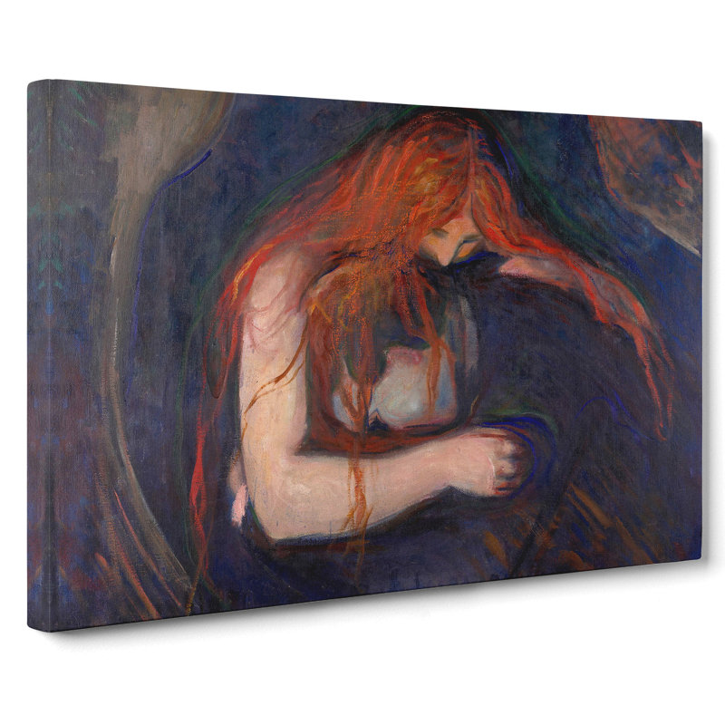 The Vampire Vol.1 by Edvard Munch - Wrapped Canvas Painting, 40cm H x 60cm W x 3cm D
