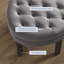 Repose-pieds capitonné ovale standard de 46,06 po Evantia-87833993