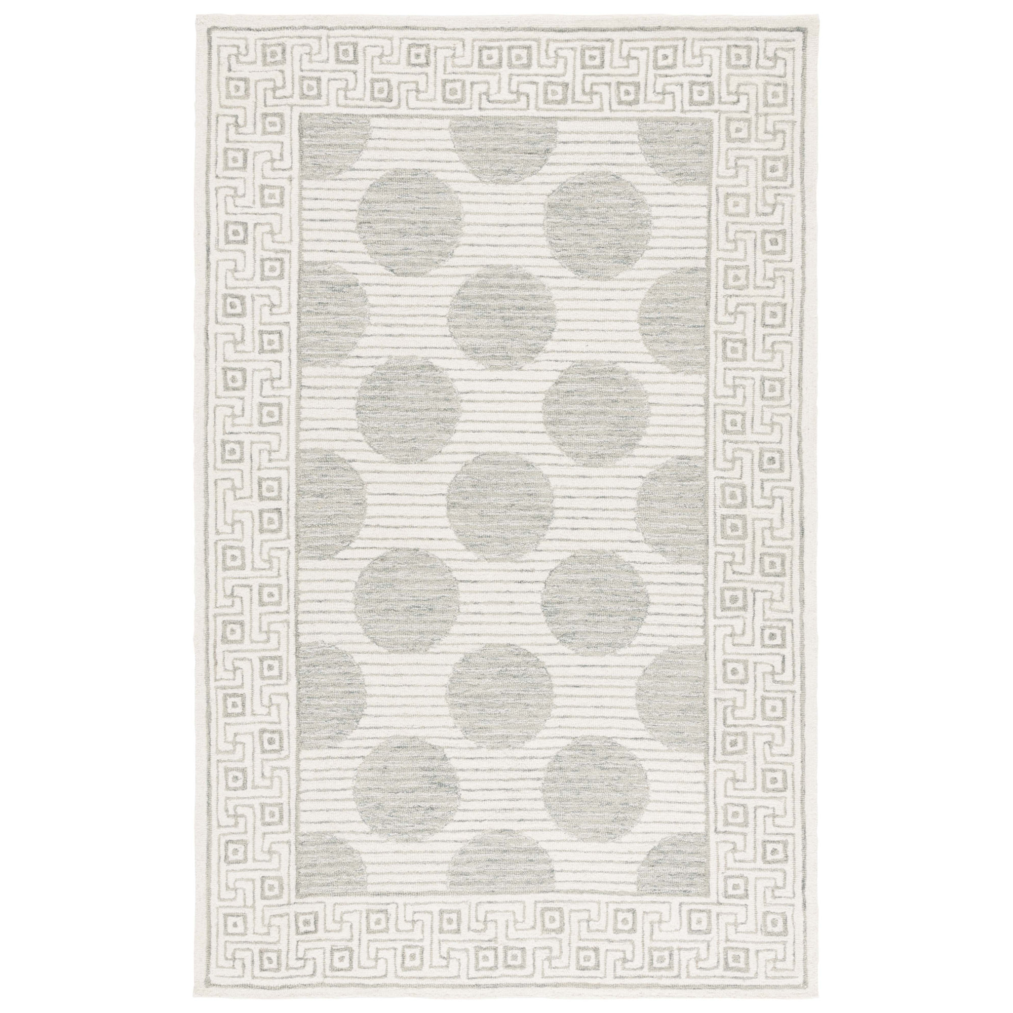 Pine 702 Hand Tufted 80% Wool; 10% Cotton; 10% Latex Geometric Rug, Rectangle 8' x 10'