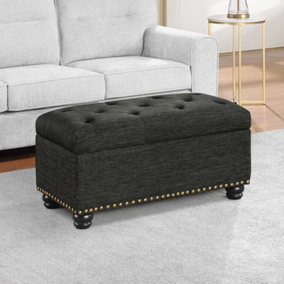Repose-pieds capitonné rectangulaire avec rangement 35,5 "Alease