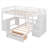 Full Over Twin Bunk Bed With Desk, Drawers And Shelves-2055994872