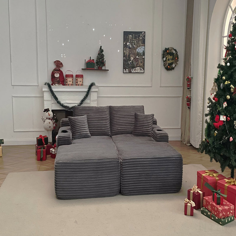 Canapé modulaire Cloud, méridienne en L avec méridienne en R avec assise profonde et canapé confortable à 2 places pour un salon moderne,