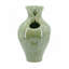 D9.8x16.5" Sage Green Sculptural Ceramic Vase