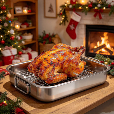LUMARA HOME Stainless Steel Roasting Pan