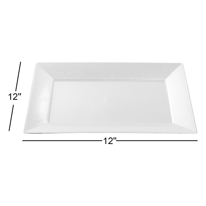 Plateau de service (lisse) (rouge) (8 x 12) - ensemble de 2, Rouge