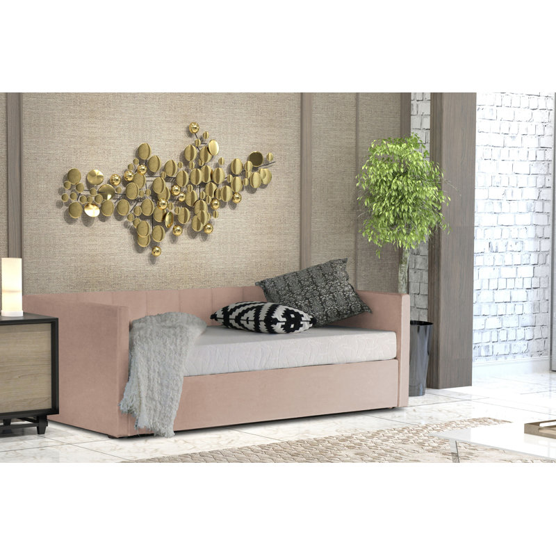 Robinson Upholstered Daybed with Trundle, Mocha