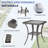 3 Pieces Outdoor Swivel Rocker Chairs, 360° Swivel Wicker Patio Bistro Set, Front Porch Furniture With Thickened Cushions And Tempered Glass Top Side Table For Porch, Garden, Backyard, Poolside-2000594266