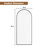 34"W x 78"H Fixed Framed Shower Panel Shower Screen with 3/8" Clear Easy-to-Clean Tempered Glass Door-110369192