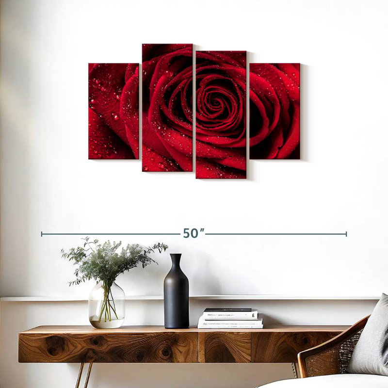 Harnek Velvety Red Rose Dew, 22" H x 36" W