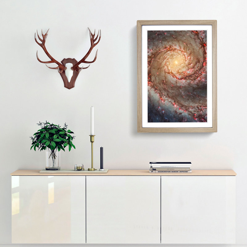 Universe in Abstract Vol.27 - Picture Frame Graphic Art Print, Oak Framed, 65cm H x 48cm W x 2cm D