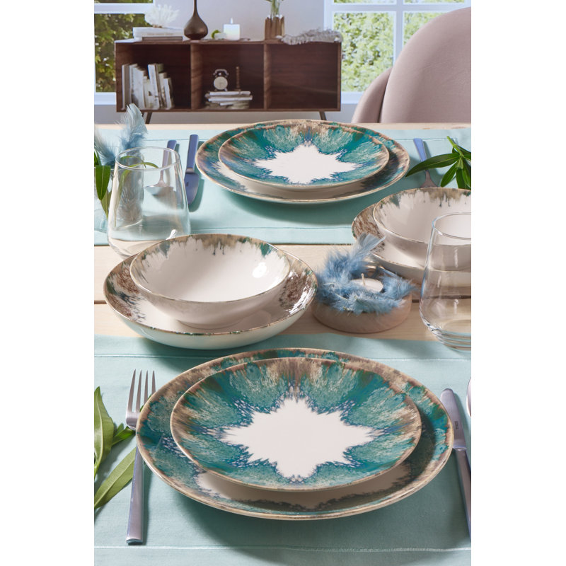 Porcelain China Dinnerware Set 24 Piece - Service for 6