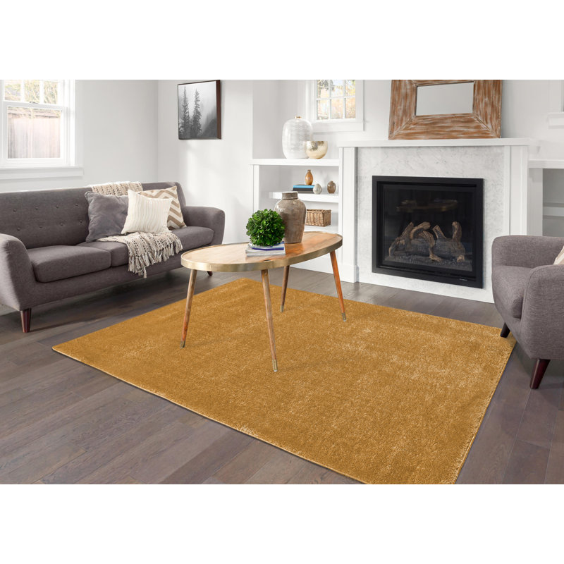 Donata Solid Colour Shag Area Rug, Rectangle 120 x 170cm