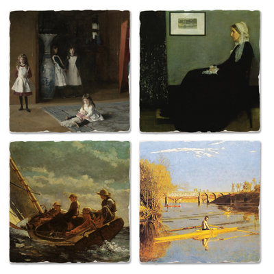 Thirstystone  American Artists 4-Pack Assorted Tumbled Tile Coasters