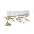 Modern Gold Aluminum Branch 5-Light Candle Holder with Glass Hurricanes for Dining Table and Mantel Decor
