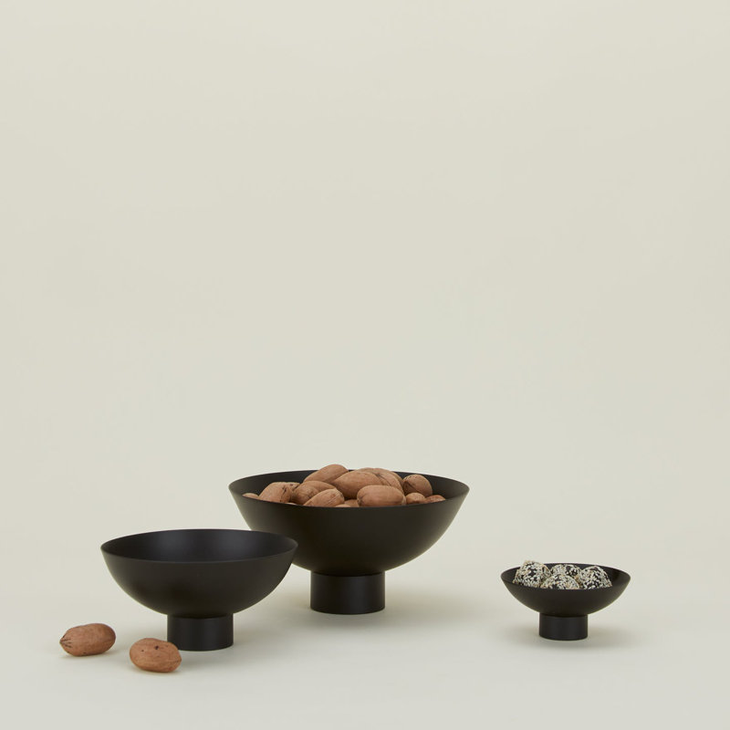 Essential Footed Bowl - Large, Black
