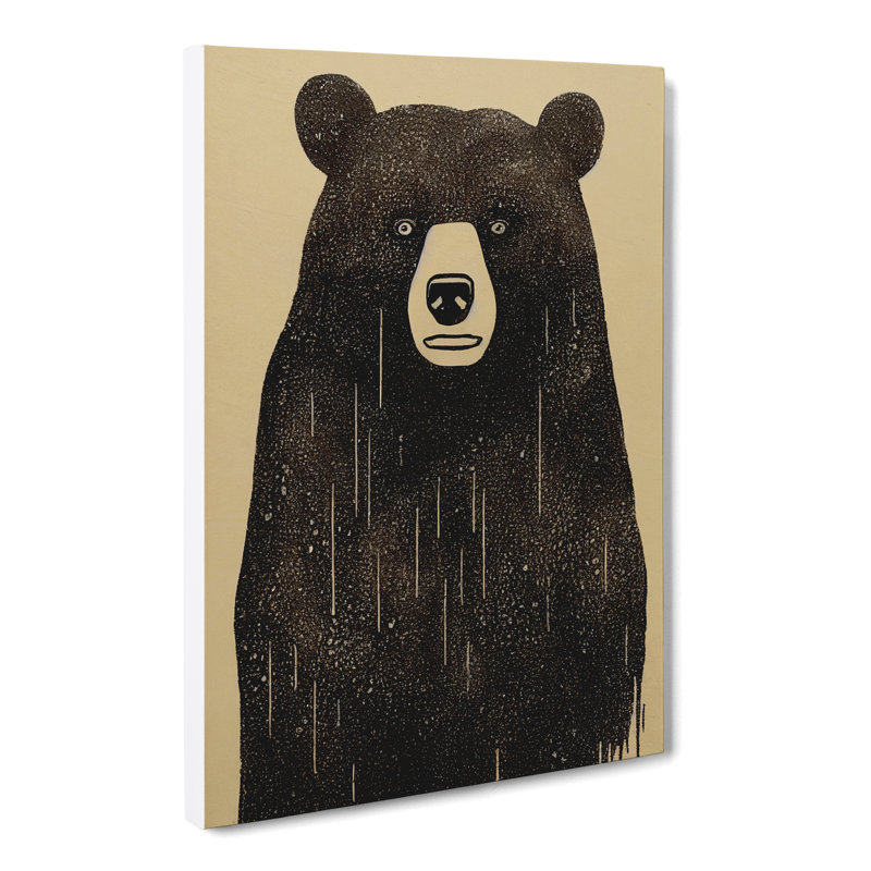 Bear Chalk - Wrapped Canvas, 50cm H x 35cm W x 3cm D