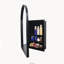 Armoire à pharmacie encastrée cintrée de 61 x 91 cm avec miroir et étagères réglables, noir mat-103096995