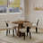 5-Piece Dining Set Mid-Century Wooden Table & Upholstered Chair Set For Home, Kitchen, Dining Room-120328245
