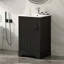 Meuble-lavabo de 20 po avec lavabo, armoire de salle de bain avec porte à fermeture douce, support de rangement et tablette réglable-1701596566