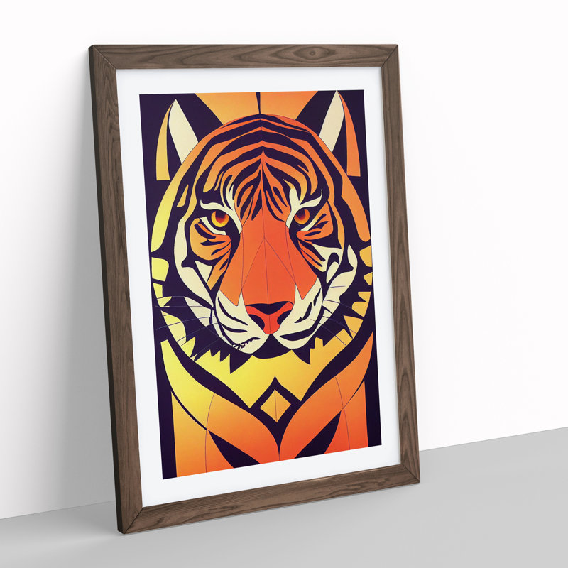 Tiger No.1 Abstract - Framed Print, Walnut Framed