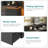 59" Executive Desk with Fluted Drawers, Power Outlet & LED Lights – Modern Home Office Computer Desk with Monitor Stand and File Storage-306439756