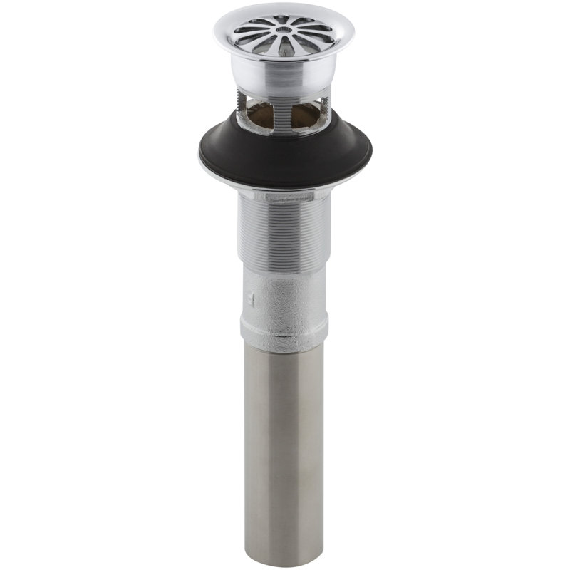 Grid Bathroom Sink Drain, Polished Chrome, Yes
