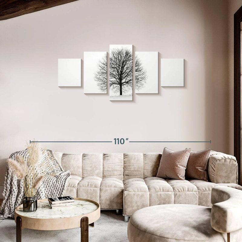 Arbre solitaire, H 34 po x l 74 po