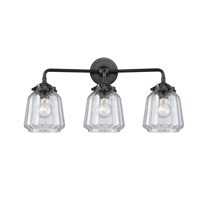 Éclairage pour meuble-lavabo 2 lumières Vinson, Transparent, Incandescent, Bronze huilé