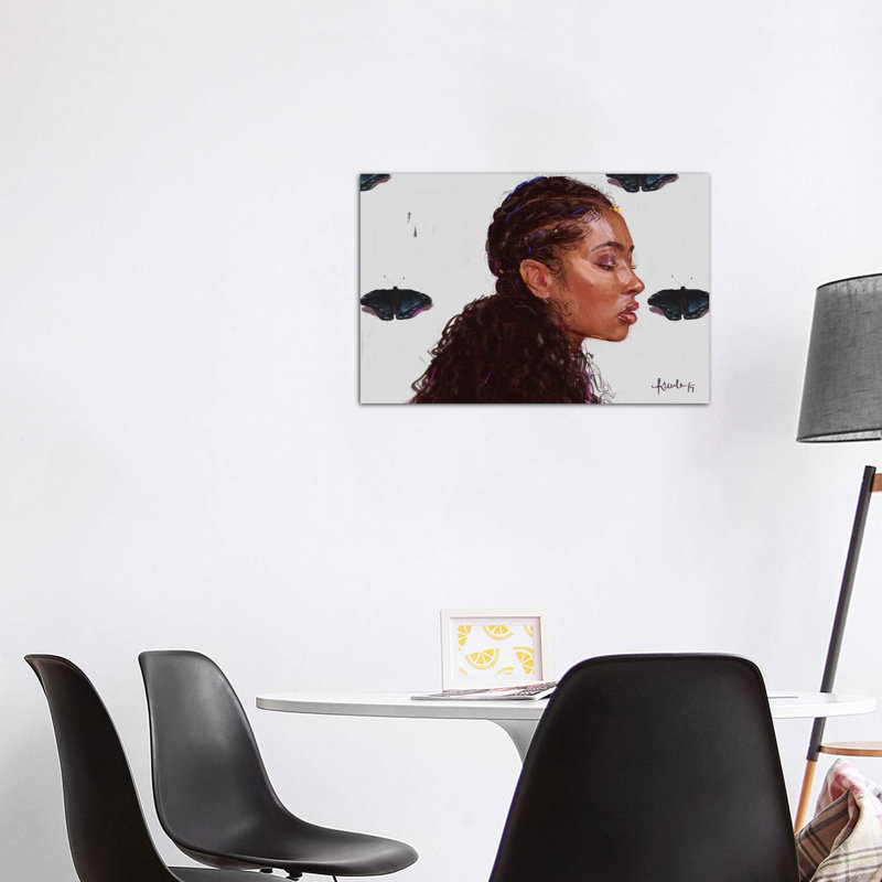 Black Butterfy by Adekunle Adeleke - Wrapped Canvas Print, 101.6 cm H x 66.04 cm W x 1.91 cm D