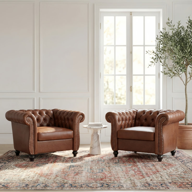 Fauteuil Chesterfield de 38,5 po de largeur