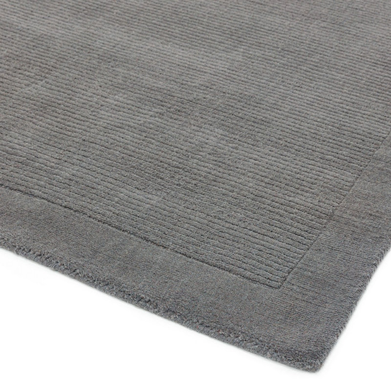 Grey Handmade Plain Easy To Clean Rug For Bedroom Dining Room Living Room Rug, Wool, Rectangle 160 x 230cm